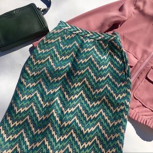 Vintage Pora Designs High Waisted Midi Skirt